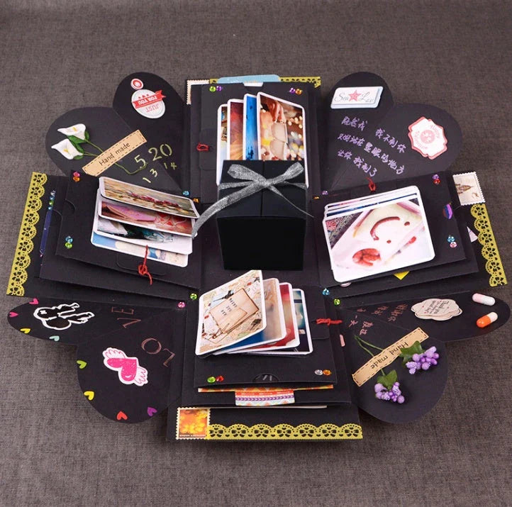 Stylish craft paper photo album box for weddings, anniversaries, and other celebrations