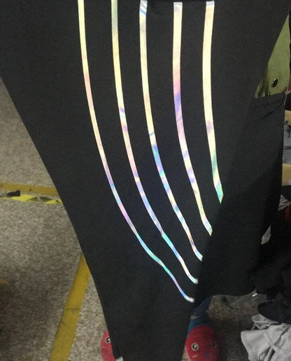Premium laser-printed yoga pants for women, featuring a slimming design and breathable milk silk fabric