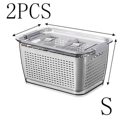 Premium food preservation containers for large capacity refrigerators, featuring customisable partitions, easy-to-clean design, and durable construction.