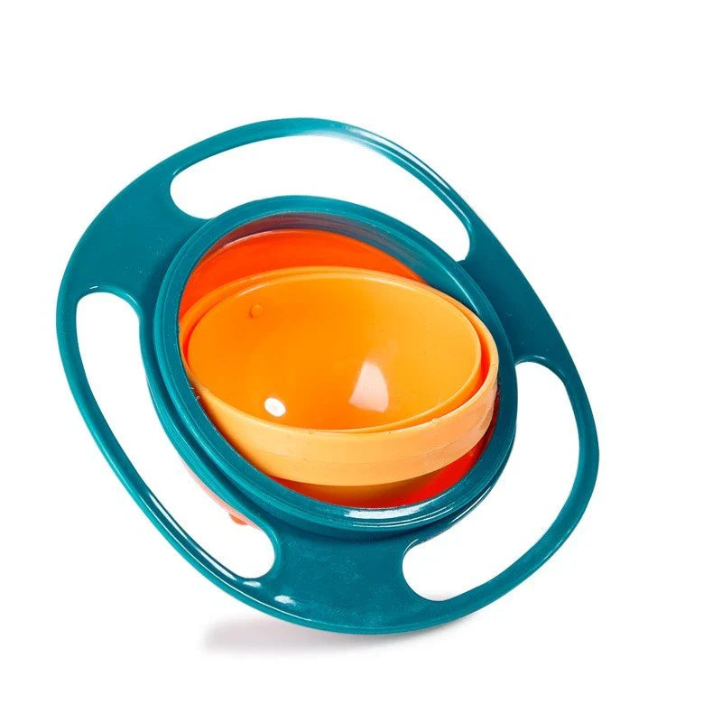 Rotating 360-degree spill-proof tableware bowl in vibrant colours