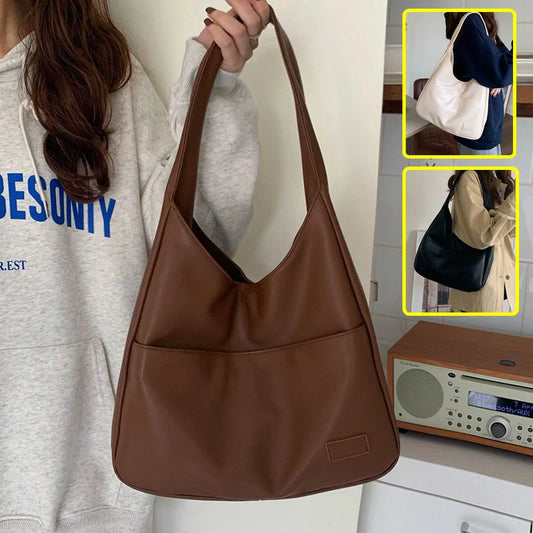 Spacious Women's Tote Bag in Brown, Black, and White Colours with Comfortable Shoulder Straps