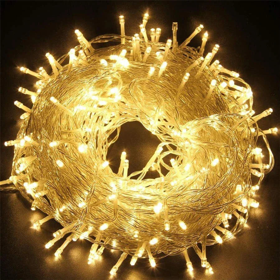 Premium LED Christmas fairy lights in various colors and lengths for magical home decor