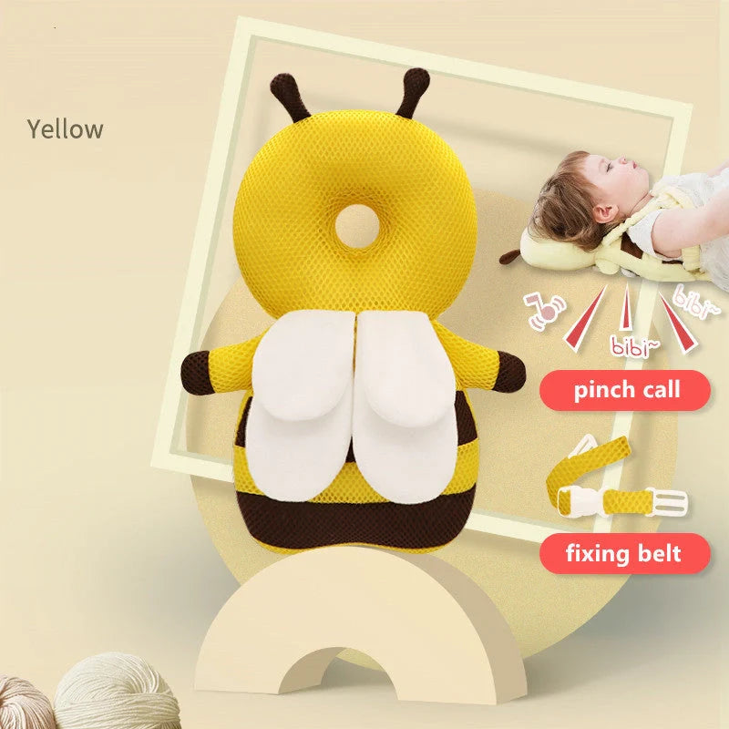 Baby head protection cushion backpack with anti-fall pillow in various colours