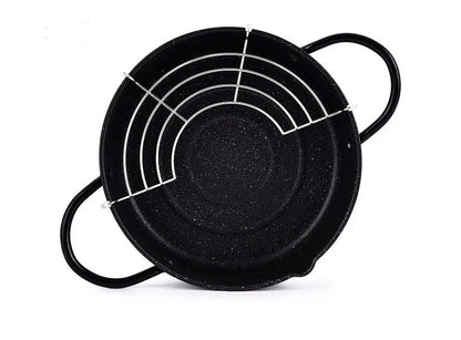 Premium iron oil-saving fryer with non-stick coating for hassle-free home cooking