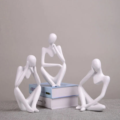 Handmade Thinker Statue Abstract Figure Sculpture in resin for home and office decoration