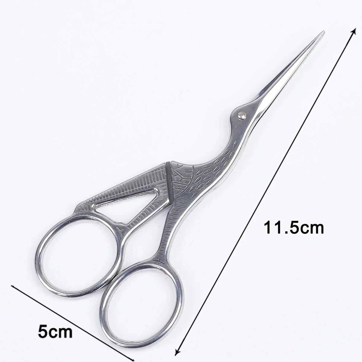 Elegant stainless steel crane embroidery scissors in various colors