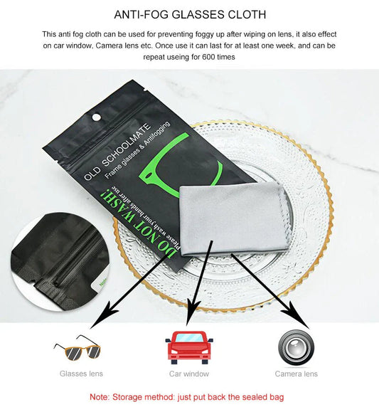 Premium anti-fog glasses cleaning cloth for crystal clear vision