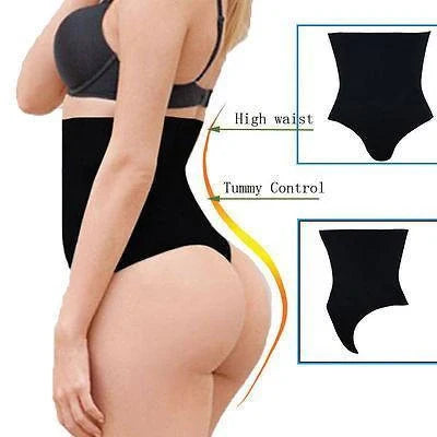 High Waist Tummy Control Thong with 2-Layer Midsection Design for women