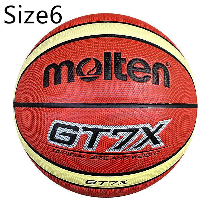 Outdoor wearable basketball with PU rubber liner for enhanced durability and grip
