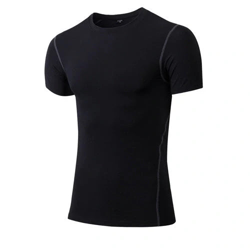 Solid colour quick-drying fitness short sleeve in milk silk and spandex blend
