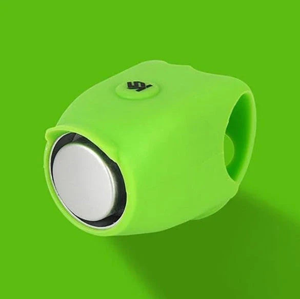Powerful 120 dB bicycle siren with 6 customisable sound modes, made of premium silica gel for durable and waterproof performance