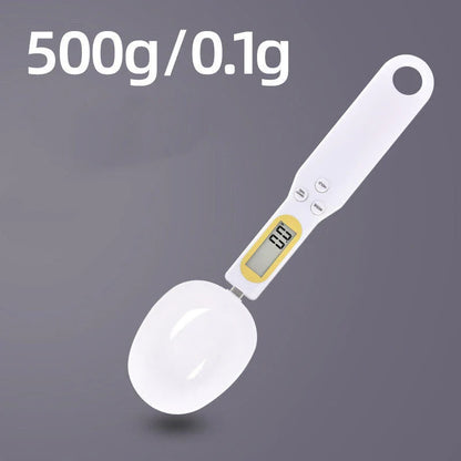 Versatile digital kitchen scale with precise measurements from 0.1g to 500g, multiple unit options, and compact design for easy storage