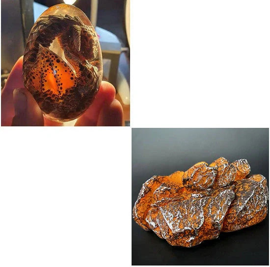 Lava Dragon Egg Desktop Decoration Dinosaur Egg Resin Crafts in various colours