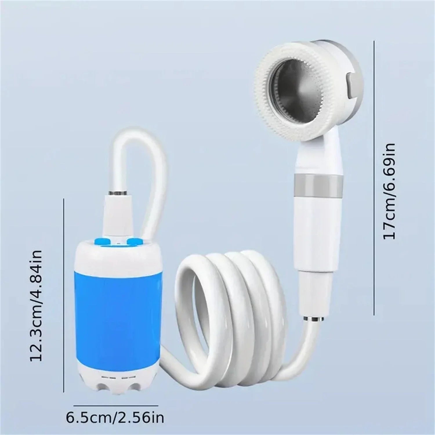 Premium portable outdoor shower with adjustable water flow and waterproof design for camping, hiking, and beach trips
