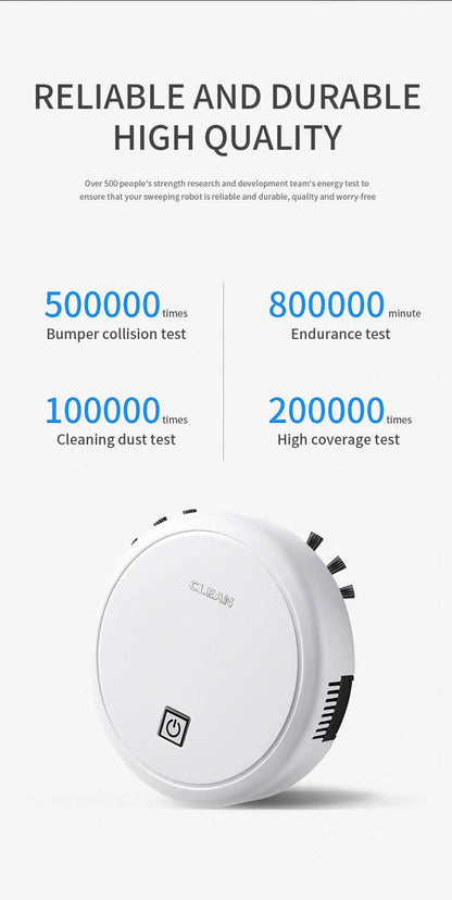 3-in-1 Robot Vacuum Cleaner with smart sensor and 1800Pa suction