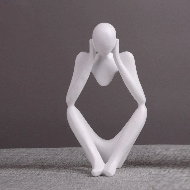 Handmade Thinker Statue Abstract Figure Sculpture in resin for home and office decoration