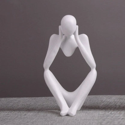 Handmade Thinker Statue Abstract Figure Sculpture in resin for home and office decoration