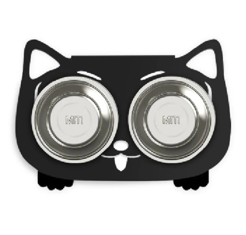 Stainless steel anti-spill pet feeding bowl in various colors