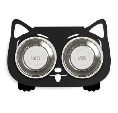 Stainless steel anti-spill pet feeding bowl in various colors
