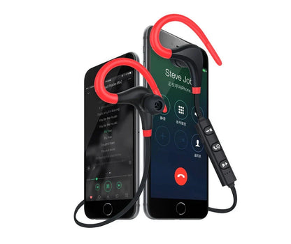 Premium sports Bluetooth headphones with noise cancellation, featuring wireless connectivity, sweat-resistant design, and intuitive touch controls for an enhanced workout experience.