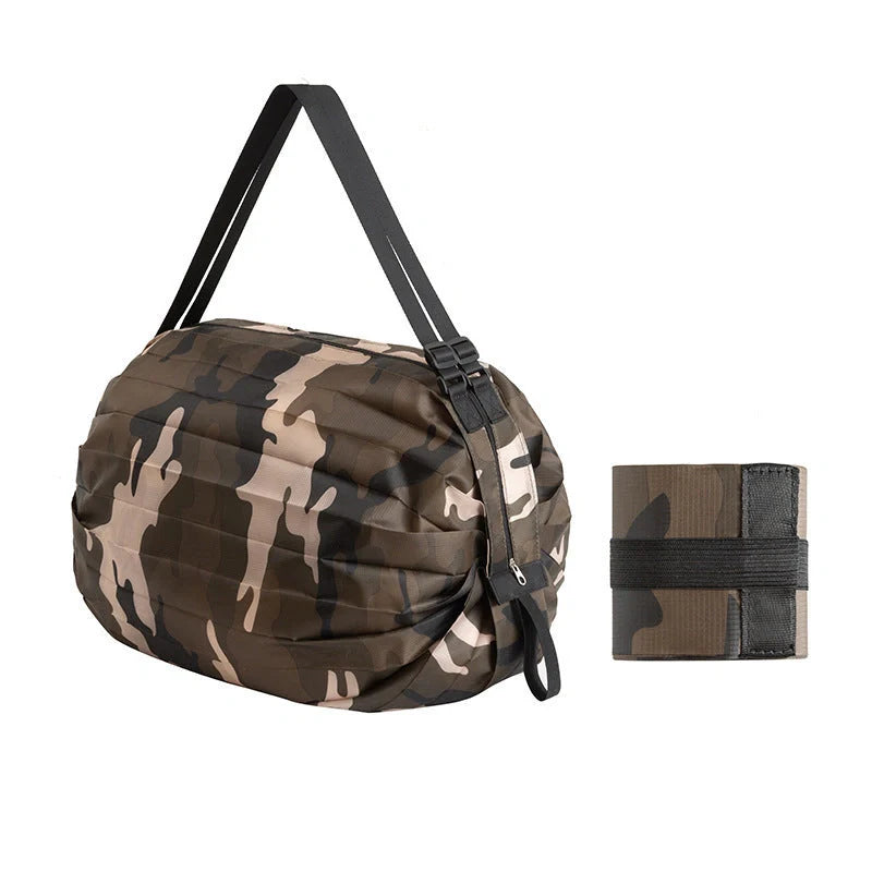 Large capacity foldable nylon shopping bag in various colors
