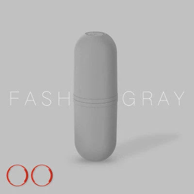 Capsule-shaped travel bottle in various colours with leak-proof design