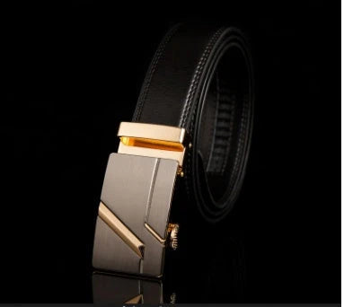 Premium leather automatic buckle belt in multiple styles and sizes