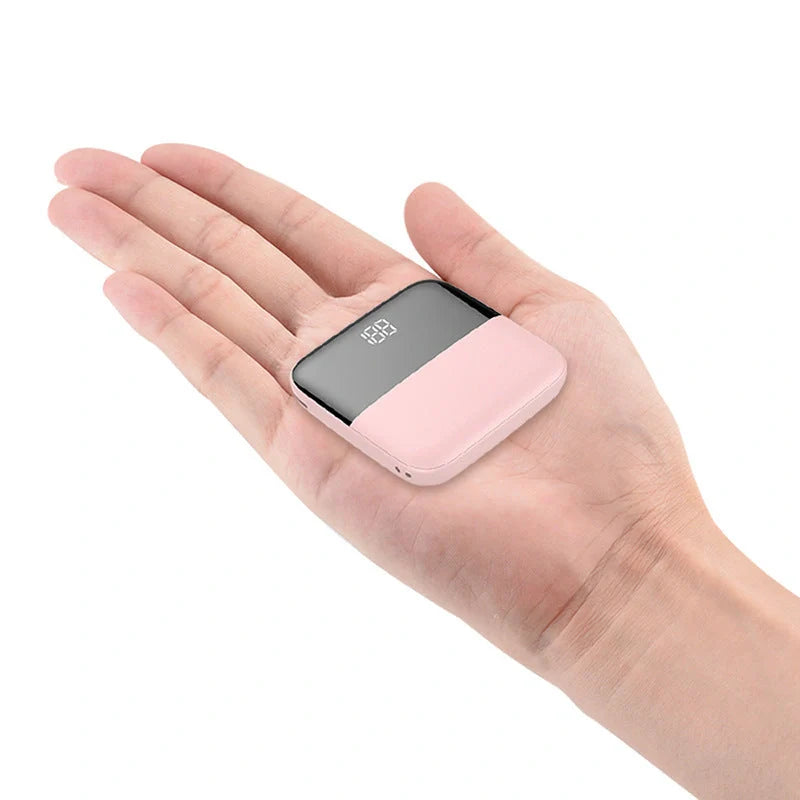 10000mAh Mini Power Bank in various colours with USB Type-C and Micro USB inputs
