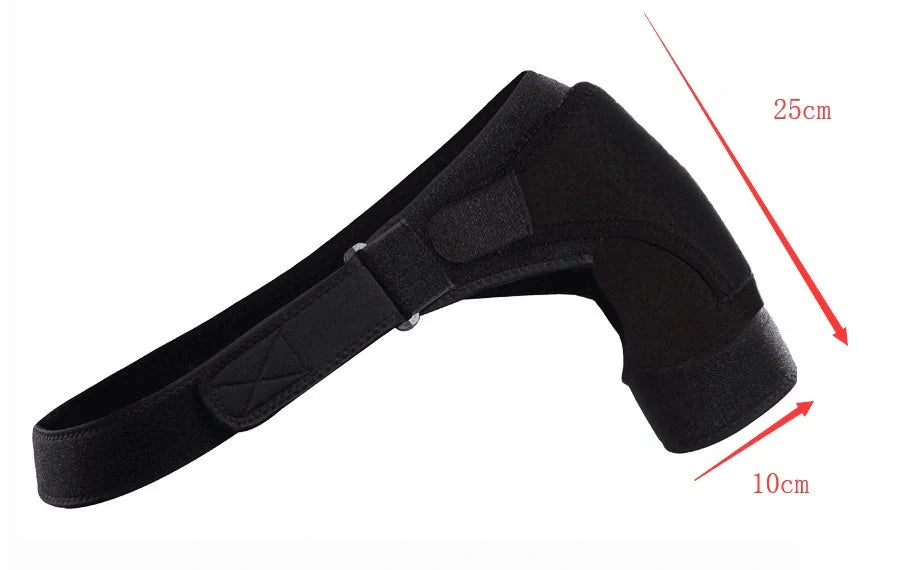 Adjustable neoprene shoulder support brace for dislocation and arthritis pain relief