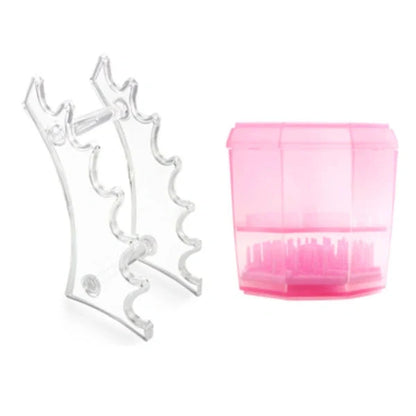 14-hole makeup brush holder in various colours for organising and drying brushes