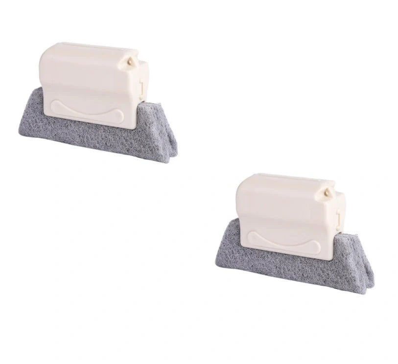 Creative Window Groove Cleaning Gap Brush Slot Cleaner in beige, light grey, and blue