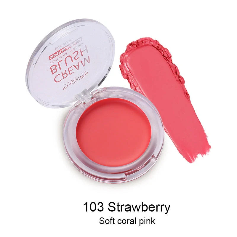 PHOERA Brightening Blush Cream in a variety of vibrant shades, delivering a radiant, healthy-looking glow to the complexion