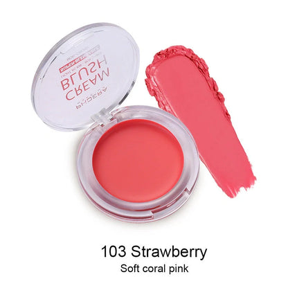 PHOERA Brightening Blush Cream in a variety of vibrant shades, delivering a radiant, healthy-looking glow to the complexion