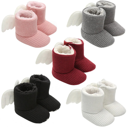Winter Warm Small Wing High Boots for babies in soft cotton, available in multiple colours and sizes.
