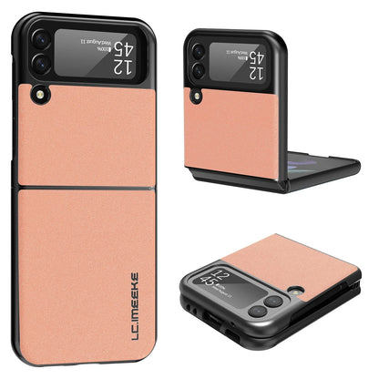 Plain Leather Phone Case for Samsung Galaxy Z Flip3 in various colours