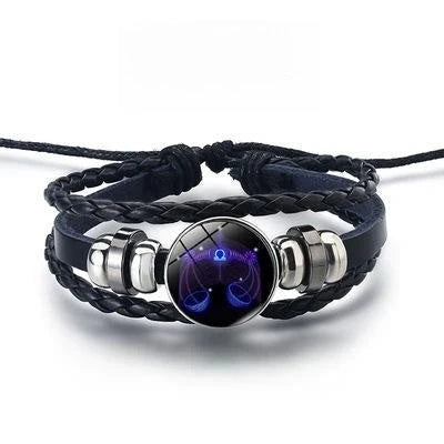 Glowing Zodiac Bracelet in punk style with luminous feature for night-time wear