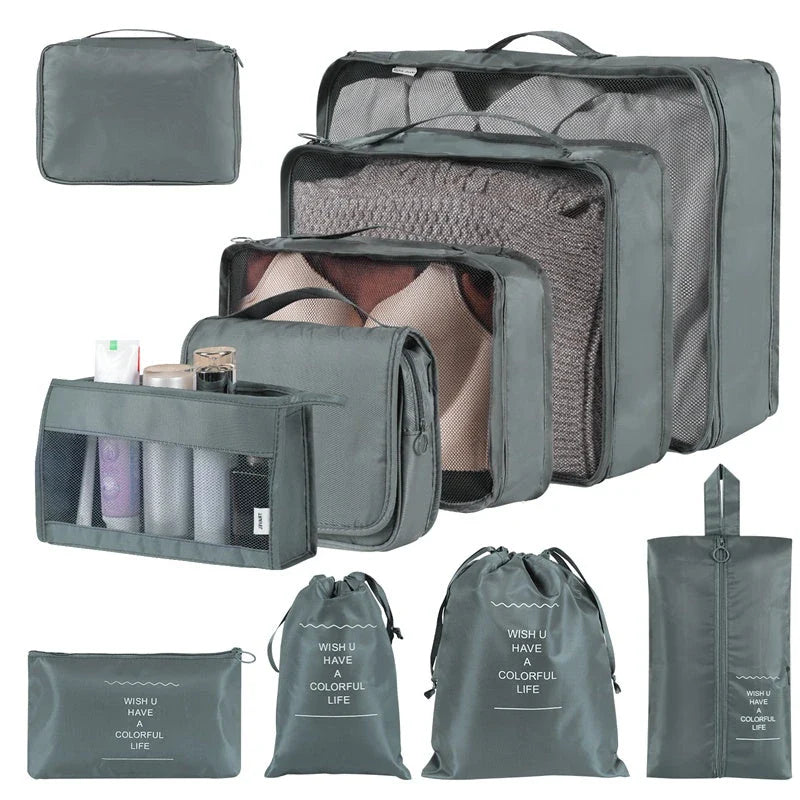 Home Fashion Simple Solid Colour Storage Bag in beige with multiple size options