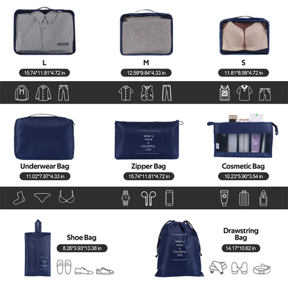 Home Fashion Simple Solid Colour Storage Bag in beige with multiple size options