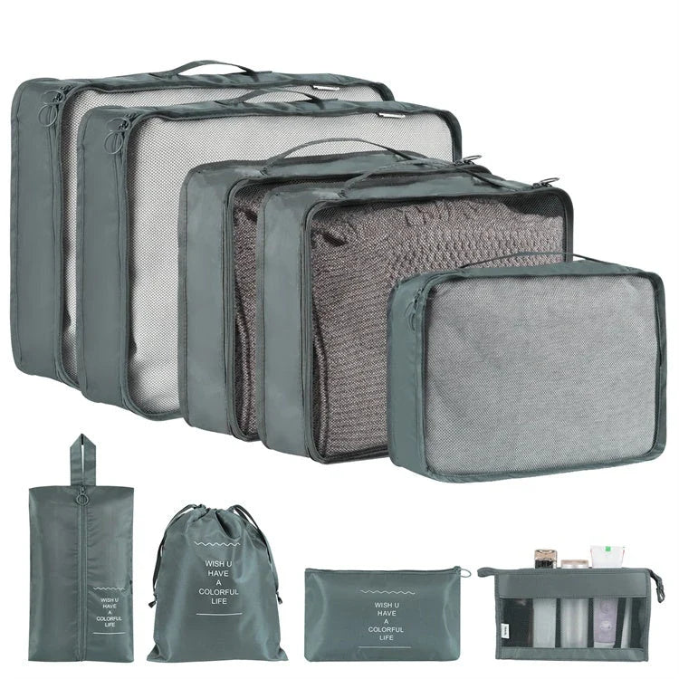 Home Fashion Simple Solid Colour Storage Bag in beige with multiple size options