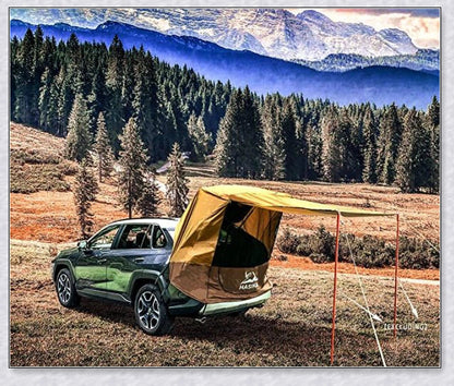 Spacious and versatile SUV car trunk tent providing outdoor shelter and comfort