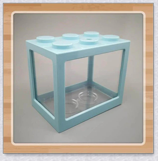 Mini Block Aquarium - Stackable acrylic fish tanks with customisable lighting for small freshwater fish