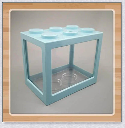 Mini Block Aquarium - Stackable acrylic fish tanks with customisable lighting for small freshwater fish