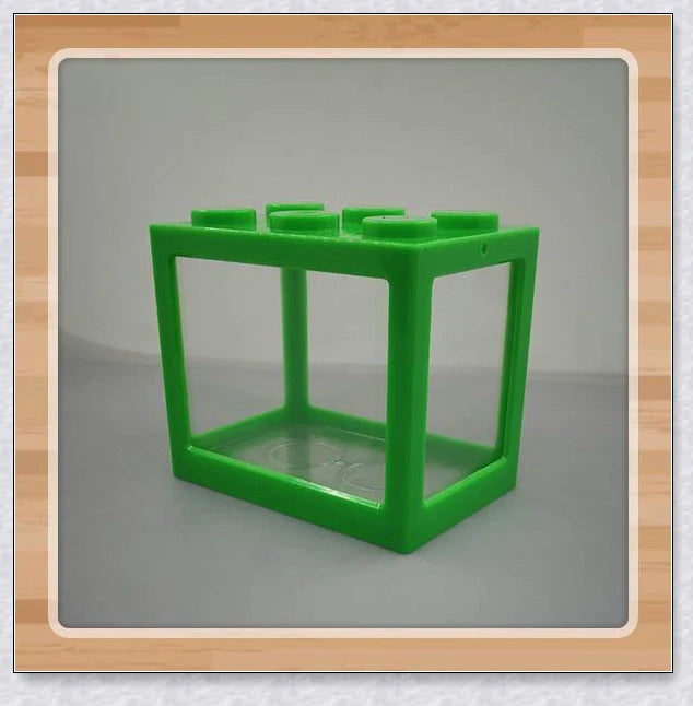 Mini Block Aquarium - Stackable acrylic fish tanks with customisable lighting for small freshwater fish