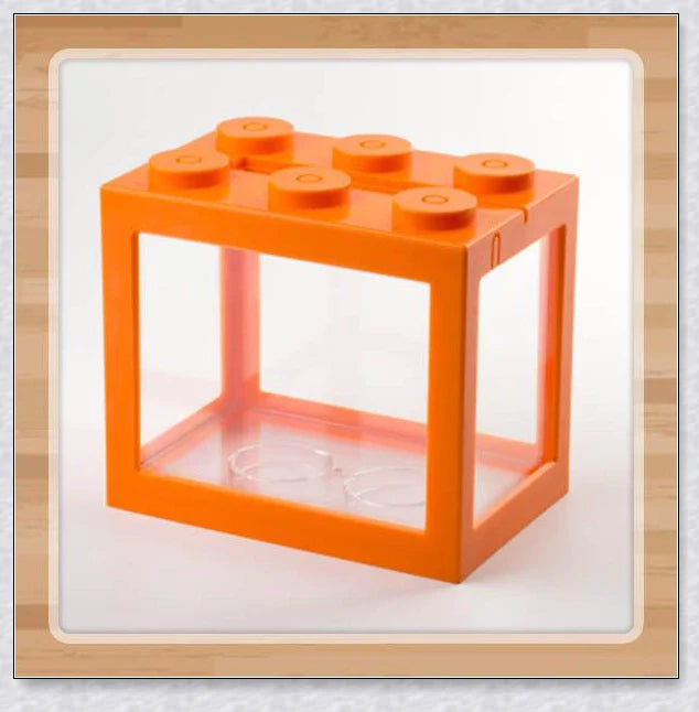 Mini Block Aquarium - Stackable acrylic fish tanks with customisable lighting for small freshwater fish