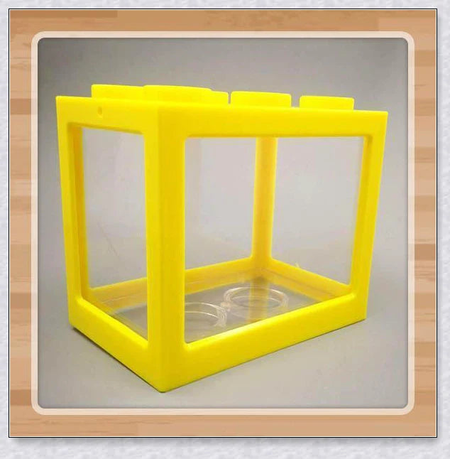 Mini Block Aquarium - Stackable acrylic fish tanks with customisable lighting for small freshwater fish