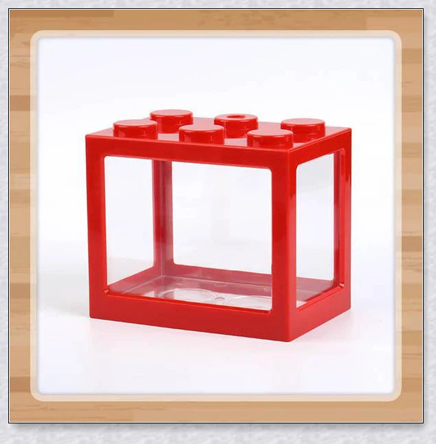 Mini Block Aquarium - Stackable acrylic fish tanks with customisable lighting for small freshwater fish