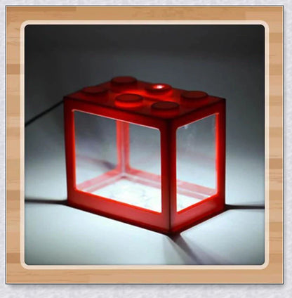 Mini Block Aquarium - Stackable acrylic fish tanks with customisable lighting for small freshwater fish