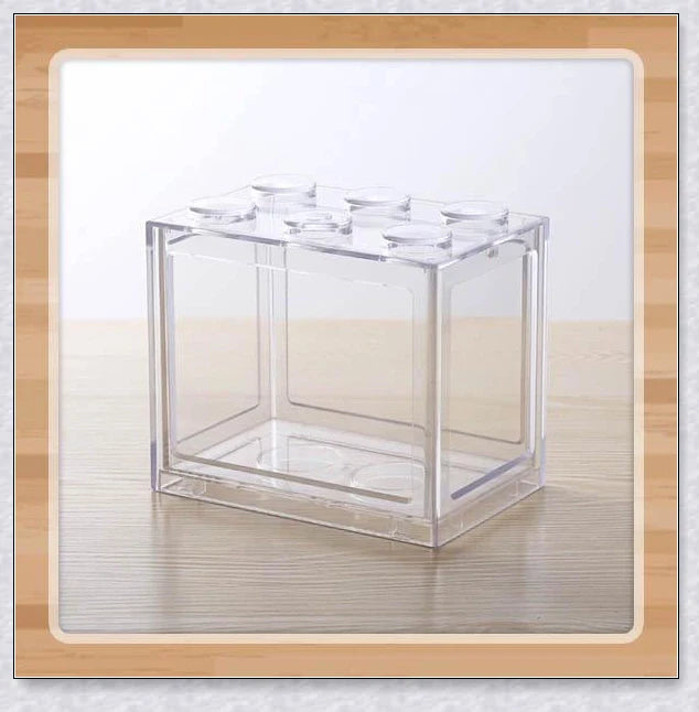 Mini Block Aquarium - Stackable acrylic fish tanks with customisable lighting for small freshwater fish