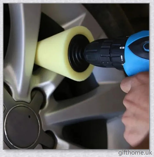 Premium car wheel polishing disc with steel ring and sponge plate, available in multiple sponge colour options for effective buffing and shine restoration