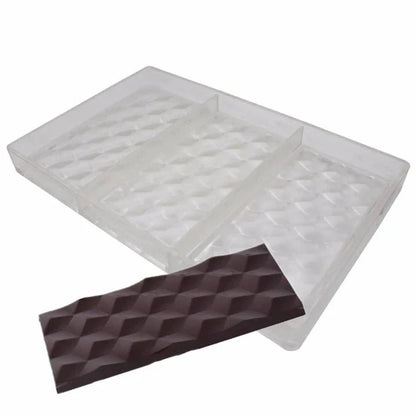 Geometric 3D chocolate mould for making unique and visually striking chocolate bars